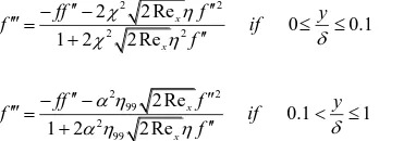 Figure 1.  Once Equation (22) is solved, the velocities, friction coefficient and boundary layer thickness would 