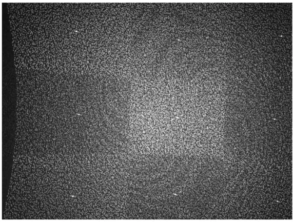 Figure 4: Image of the Infra-red light projected by the Kinect sensor [23] 