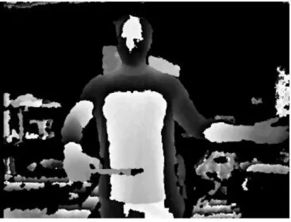 Figure 5: Depth Image produced by the calculations completed by the Microsoft Kinect Depth Sensor [23] 