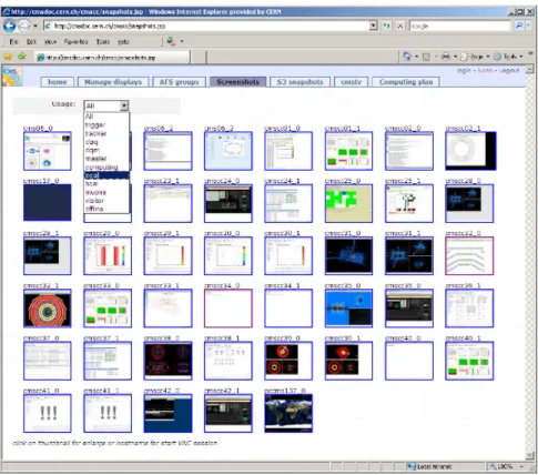 Figure 8. Example screenshot of the ci2i Web application for managing CMS Centres Worldwide