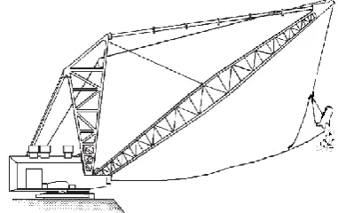Figure 1.  A cross-sectional view of digging and filling segment.  