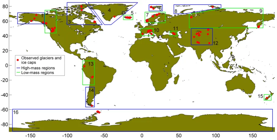 Fig. 2. Number of glaciers and ice caps with AAR observations peryear in the Bahr et al