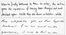 Figure 8. Correctly identified different writers samples andincorrectly identified by the state-of-the-art approaches.