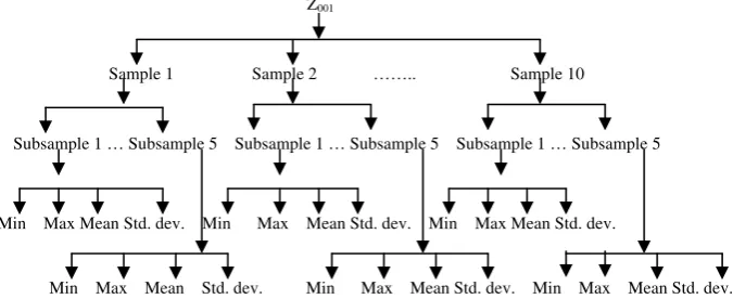 Fig. 1. Samples, subsamples and statistical features selection diagram.  