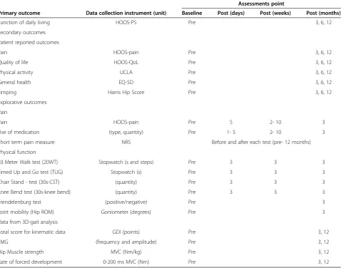 Table 2 Outcomes and assessment points