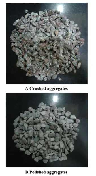 Figure 1 Figure showing Crushed and polished aggregates 