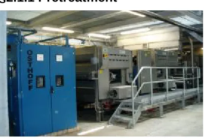 Figure 1. Singeing machine and impregnation bath of the desizing step of the CBB [12] 