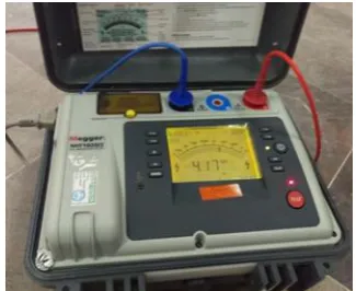 Fig. 10  Electric resistivity test of stress grading tubes.