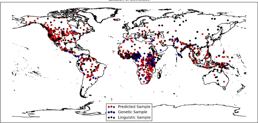 Figure 1: Location of Ethnicities employed in the Analysis (Full and Restricted Samples)