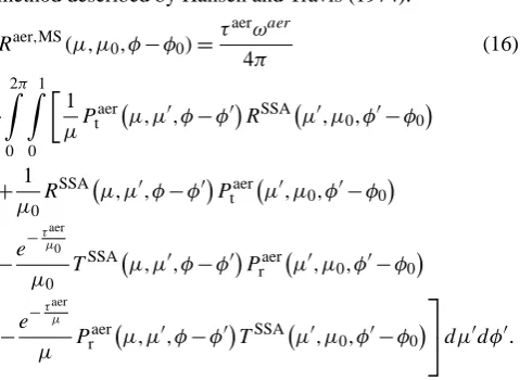 Table 1. The AOD range was chosen according to the ﬁnd-ings of Ruckstuhl et al. (2008), the wavelength range selectedwith regard to the optimal sensor performance (Seidel et al.,