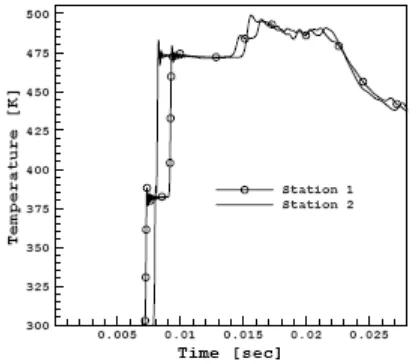 Fig. 18 x-t diagram for the density profile (inviscid flow) 