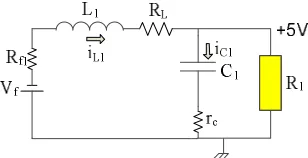 Figure 4.  The equivalent circuit of the master output of the proposed converter atDTs< t < Ts  