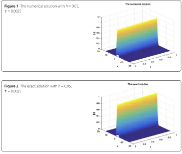 Figure 2 The exact solution with h = 0.05,