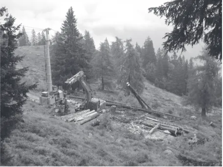 Fig. 2 Representative cable logging operation
