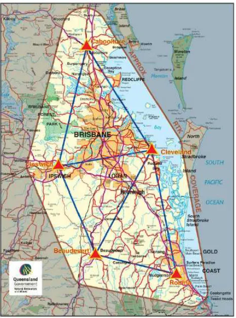 Figure 2.5: SunPOZ CORS network (Source: Fritsch, 2006) 