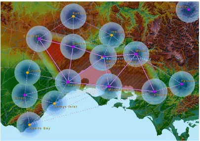 Figure 2.6: MELBpos CORS network (Source: DSE, 2006) 