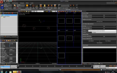 Fig. 1. Illustration of the Blade software start-up windows. After the program started-up, the connected camera’s  light will blink and eventually the red circle on front of the camera will come on