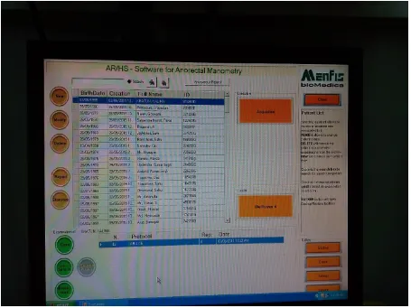Fig 10: Patients’ data on the computer screen 