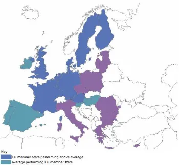 Figure 3: Waste management performance across Europe (FhG-IBP, 2014) 