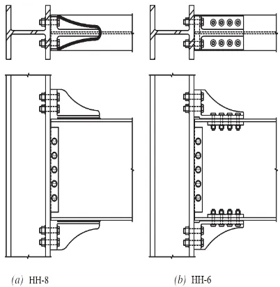 Figure 1. Typical Kaiser Bolted bracket moment-resisting connection [1]. 