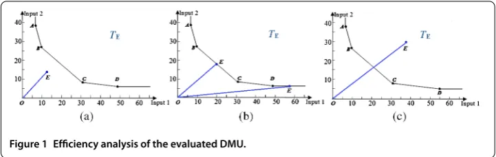 Figure 1 Efﬁciency analysis of the evaluated DMU.
