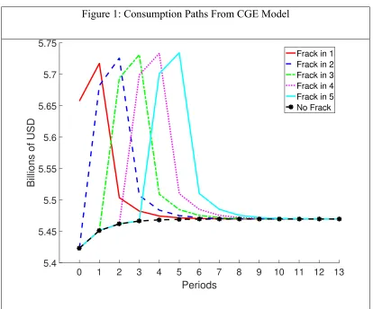 Figure 1: Consumption Paths From CGE Model 