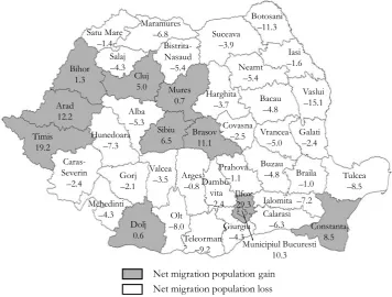 Figure 7 County level, cumulative (1990–2014), internal migration-related population 