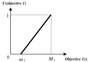 Figure 1. The utility function of Problem 1