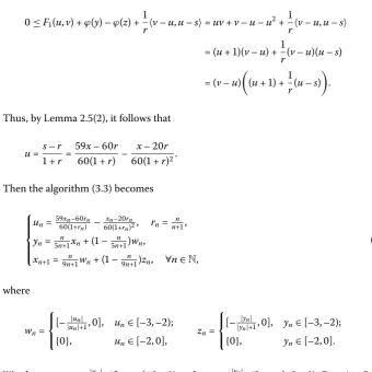 Table 1 Numerical results of Example 3.5 for the algorithm (3.19)