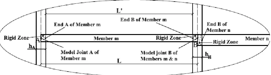 Figure 3. Rigid zone and ends definitions.