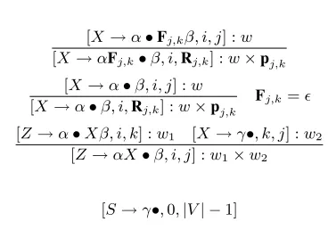 Figure 2: Word lattice parser for an unrestricted context free grammar G .