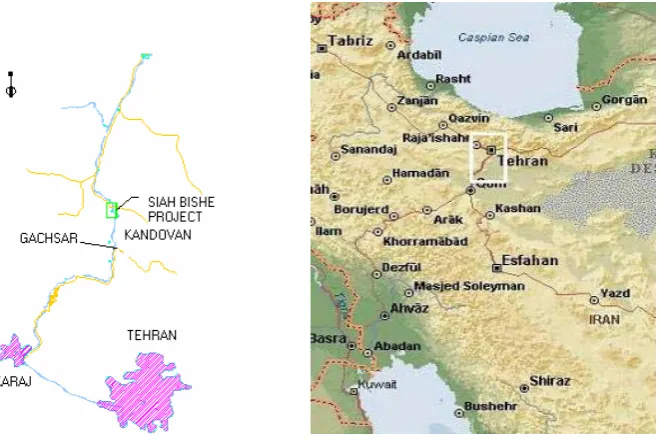 Figure 1. Location of the Siah Bishe pump storage project. 