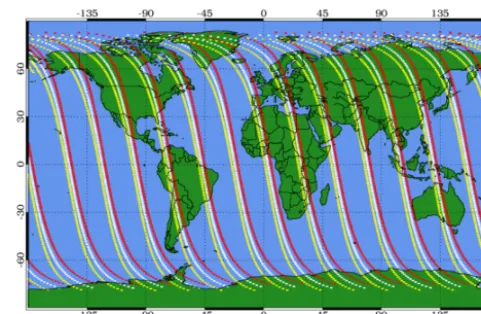 Figure 1. Daily coverage provided by the OMPS LP instrumentmounted on the SNPP satellite