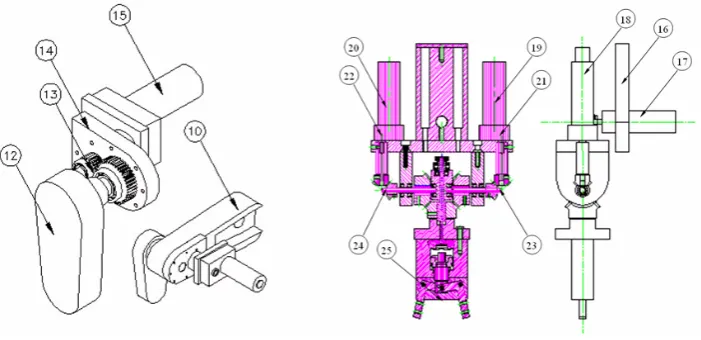 Figure 7. Mechanical parts of the 3rd, 4th, 5th and 6th links. 