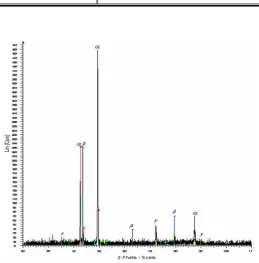 Figure 4. Diffraction pattern of cast material. 