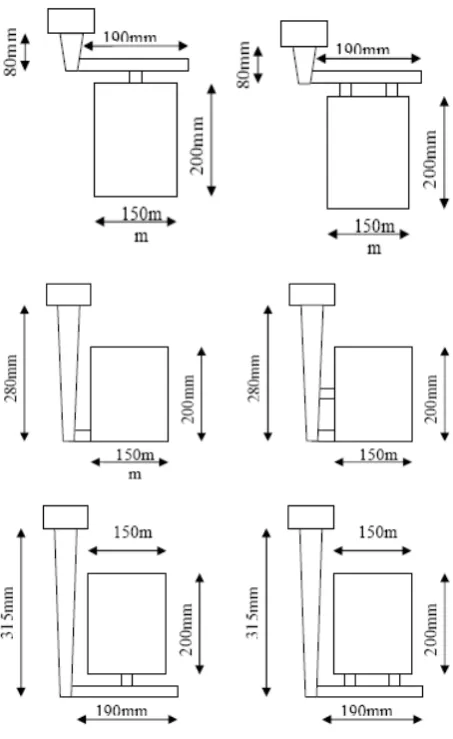Figure 1. The gating systems used for the current experimental. 
