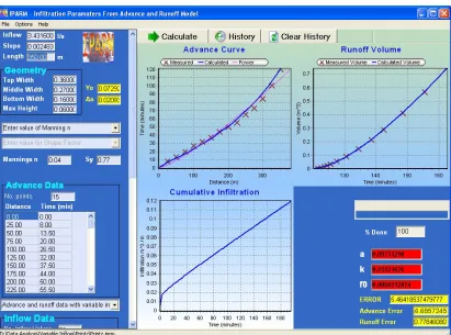 Figure 4-4 Screen shot of main user interface for IPARM version 2 