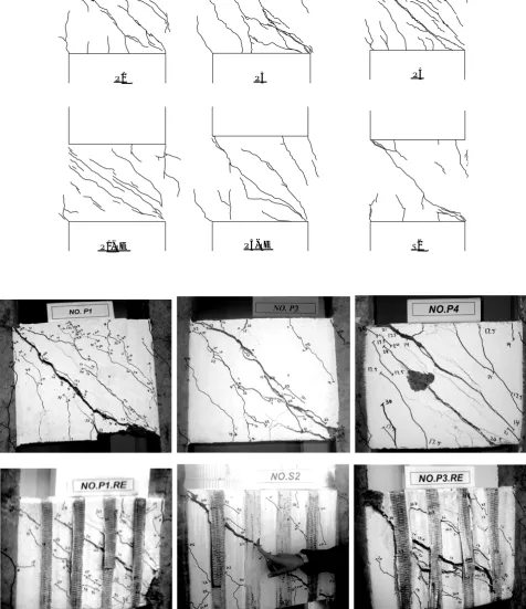 Figure 5. Crack pattern and failure mode of specimens. 