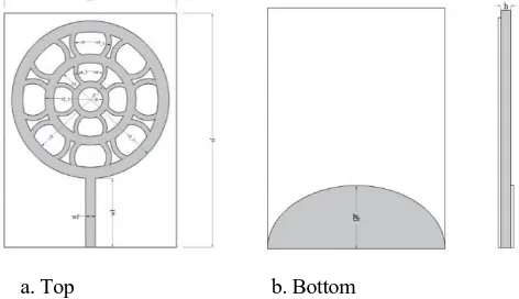 Figure 1. Geometry of the proposed fractal antenna. 