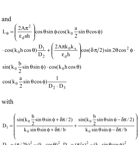 TABLE 1. The Radiation Performance of the Probe-Fed RDRA Using the CDWM. 
