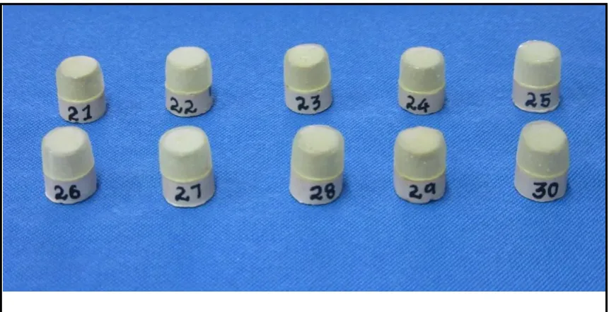 Figure 9. Patterns on stone dies using Epoxy resin  