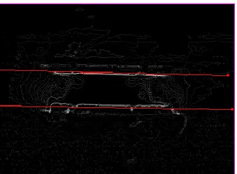 Figure 6. Edge detection.                       Figure 7. Edge fitting. 