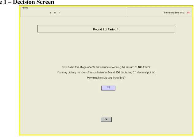 Figure 1 – Decision Screen 