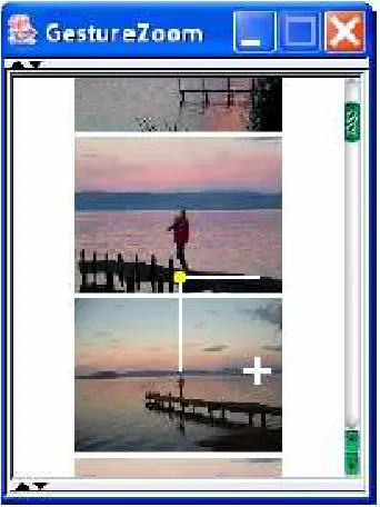 Figure 1.3: Patel et al.’s gesture zoom interface.
