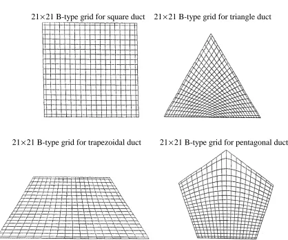 Figure 5. The selected geometries in the physical domain.  