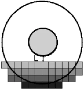 Figure 3. A local map extracted from a global occupancy grids map. Calibration of pose estimation, has led to some rotational and translational displacement in the extracted map