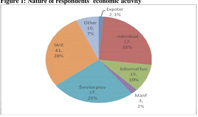 Figure 1: Nature of respondents’ economic activity   