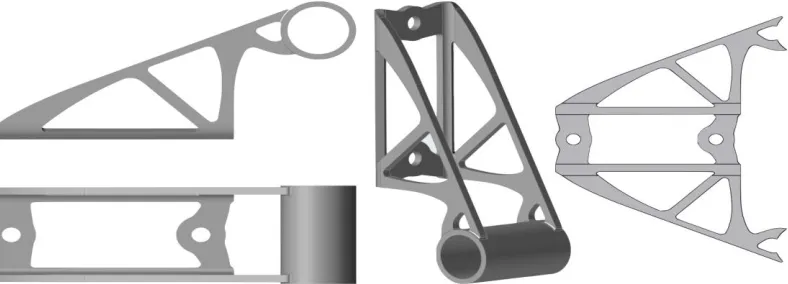 Figure 6. Form of the sheet metal holder and pattern of the bracket (without the bushing).