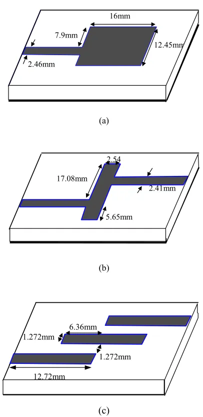 Figure 3. Configuration of microstrip planar circuits.