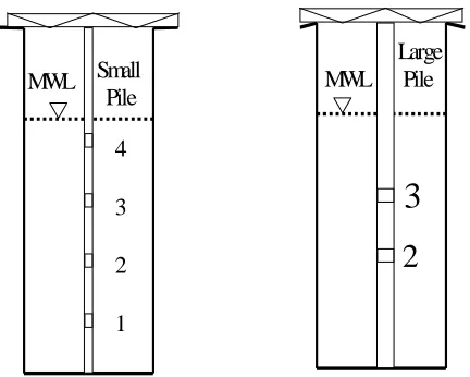 Figure 2. Schematic cylinders in the flume with the force sleeves' positions. 